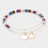 Star Metal Charm Bead Bracelet
