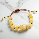 Beaded Adjustable Cinch Pull Tie Bracelet