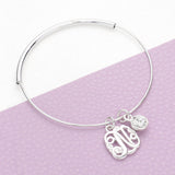 -N- Initial Monogram Bangle Bracelet