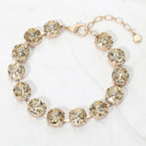 Round Stone Cluster Link Bracelet