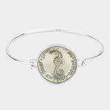 Strength / Good luck Seahorse hook bracelet