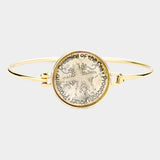 Metal Bubble Starfish Hook Bracelet