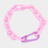 Resin Open Oval Link Bracelet
