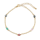 Evil Eye Bead Station Bracelet