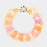 Ombre Resin Chain Link Bracelet