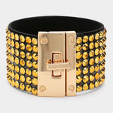 7-Row Rhinestone Bling Studded Bracelet