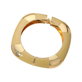 Bold Enamel Inlay Square Hinged Bangle Bracelet