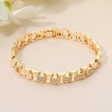 CZ Stone Paved Classic Link Bracelet