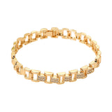 CZ Stone Paved Classic Link Bracelet