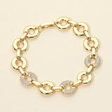 CZ Pave Ring Link Bracelet