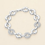 CZ Pave Ring Link Bracelet