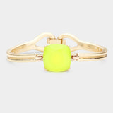 Square Stone Accented Bracelet