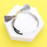 Colorful Beaded Tassel Bracelet