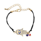 Hamsa Evil Eye Charm Accent Bracelet