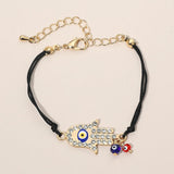 Hamsa Evil Eye Charm Accent Bracelet