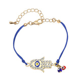 Hamsa Evil Eye Charm Accent Bracelet