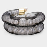 Mesh Tube Pearl Adjustable Bracelet
