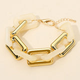 Bold Geometric Resin Link Bracelet
