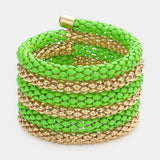 Metal Mesh Tube Coil Bracelet