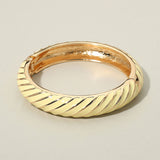 Enamel Inkay Striped Hinged Bangle Bracelet