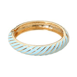 Enamel Inkay Striped Hinged Bangle Bracelet