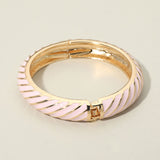 Enamel Inkay Striped Hinged Bangle Bracelet
