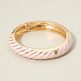 Enamel Inkay Striped Hinged Bangle Bracelet