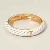 Enamel Inkay Striped Hinged Bangle Bracelet