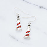 Enamel lighthouse earrings