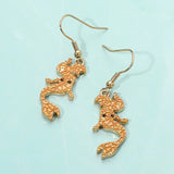 Colored Metal Mermaid Dangle Earrings