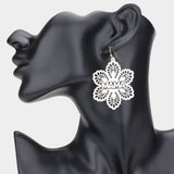 MAMA Message Colored Brass Metal Flower Dangle Earrings