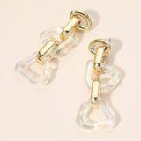 Chunky Geometric Link Drop Statement Earrings
