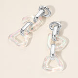 Chunky Geometric Link Drop Statement Earrings