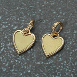 Heart Charm Drop Huggie Earrings