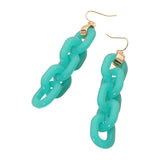 Bold Resin Chain Link Drop Earrings