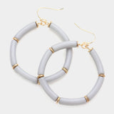 Resin Open Circle Dangle Earrings