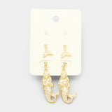 3Pairs Pearl Mermaid Earrings