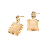 Resin Square Dangle Earrings