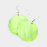 Women's Shell Circle Dangle Earrings