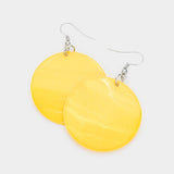 Women's Shell Circle Dangle Earrings