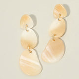 Abstract Resin Plate Link Drop Statement Earrings