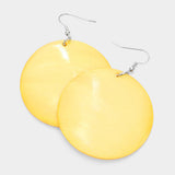 Women's Shell Circle Dangle Earrings