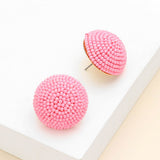 Seed Beaded Dome Earrings