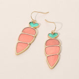 Carrot Charm Dangle Earrings