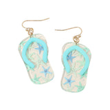 Flip Flop Charm Drop Dangle Earrings