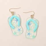 Flip Flop Charm Drop Dangle Earrings