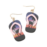 Flip Flop Charm Drop Dangle Earrings