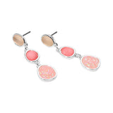 Sea Glass Cluster Link Dropdown Earrings