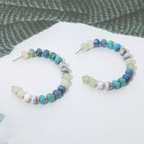 Gold Dipped Hypoallergenic Bold Beaded Hoop Earrings