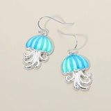 Jellyfish Charm Drop Dangle Earrings